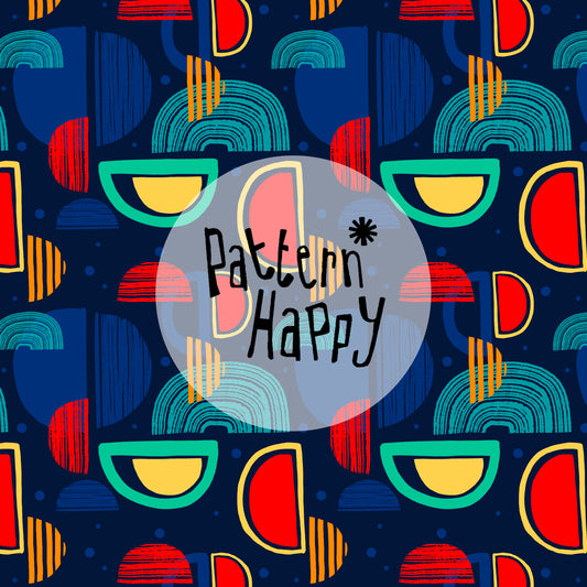 *****NEW COLLECTION Abstract D's Vibrant- 0.5 Metres