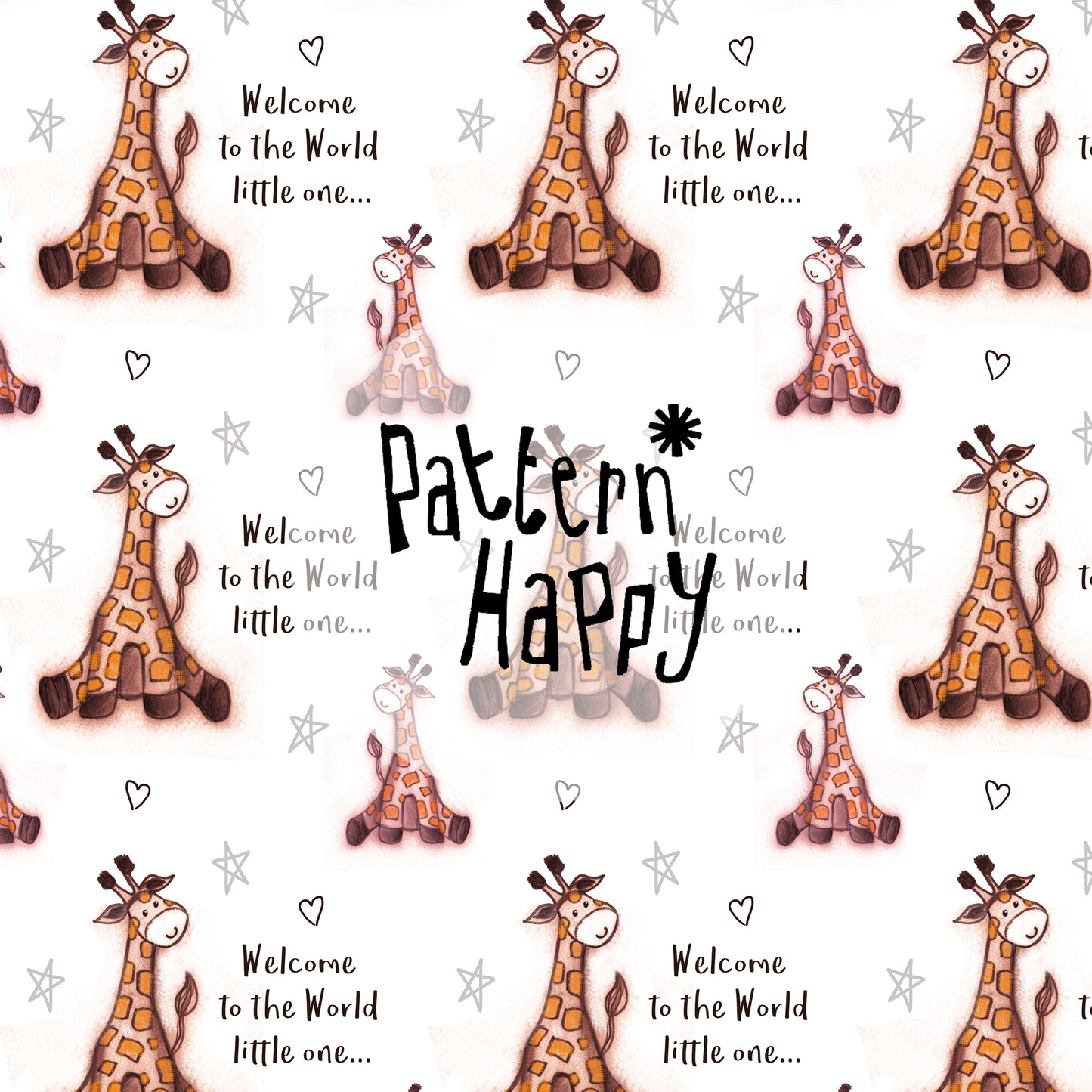 Baby Giraffe on white - 0.5 Metres