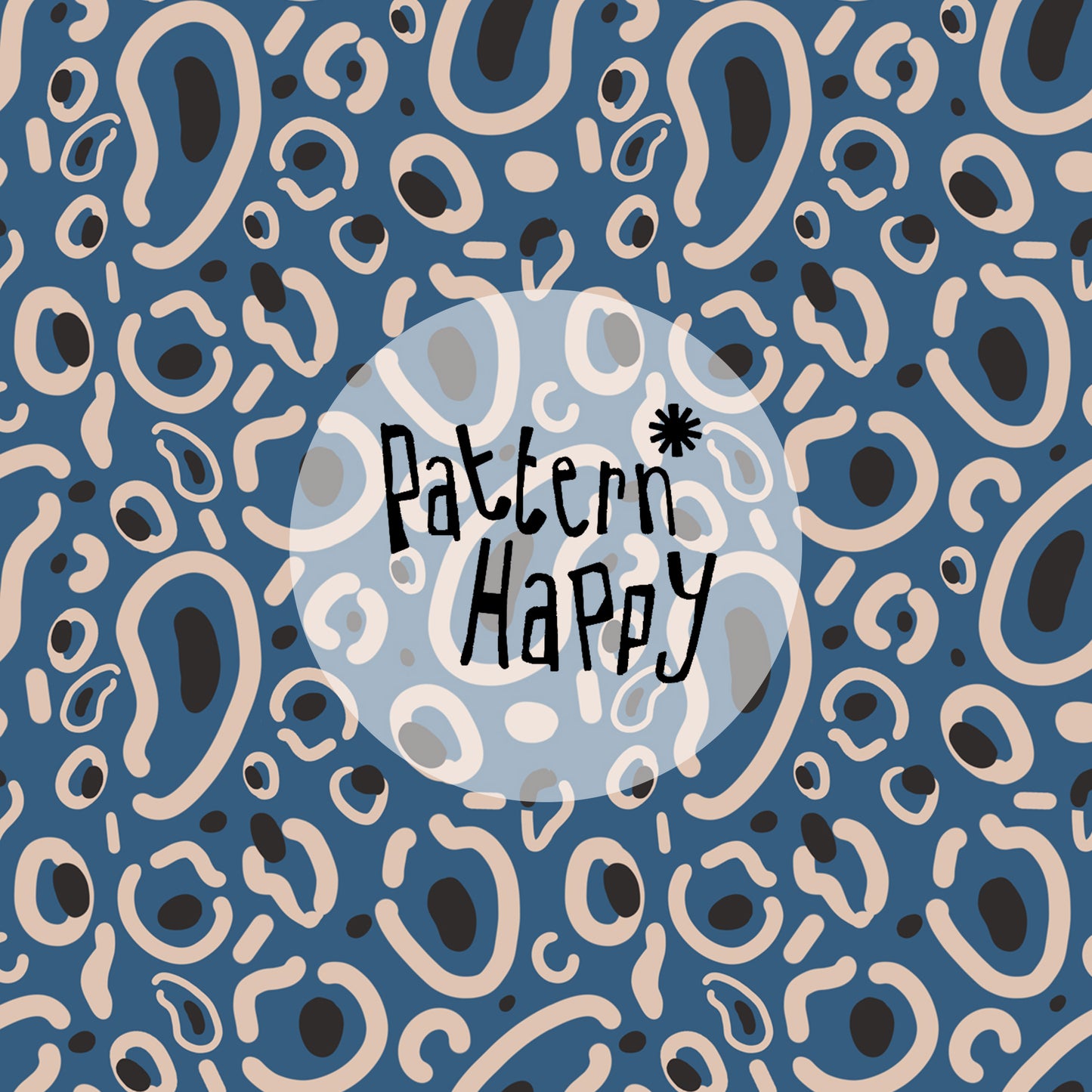 Cheetah grey on blue, 0.5 Metres