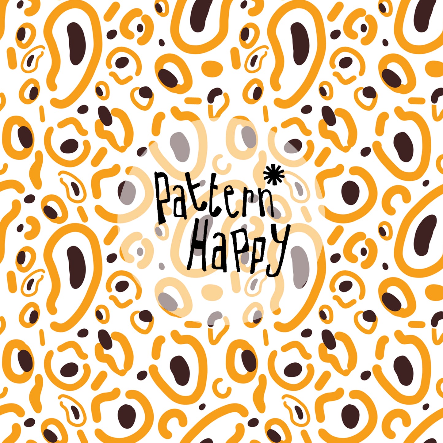 Cheetah yellow on white, 0.5 Metres