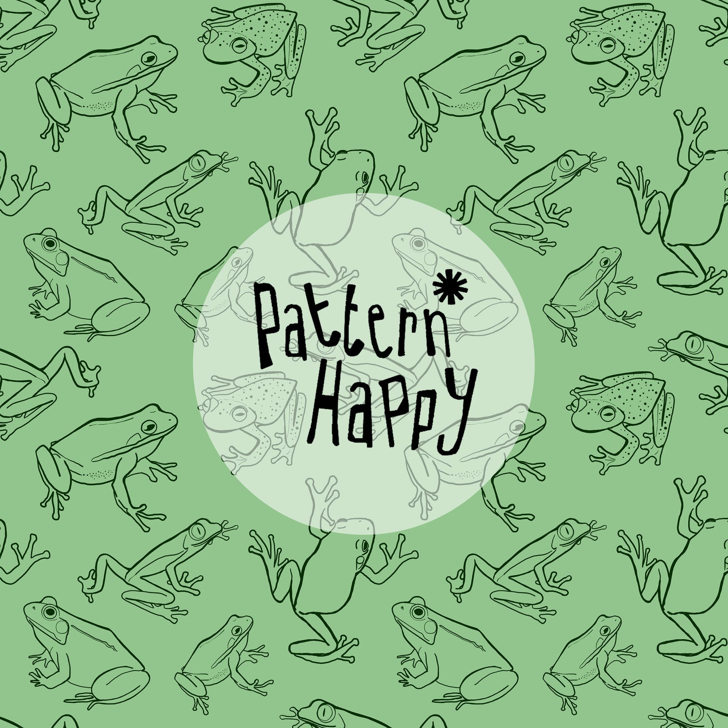 **NEW COLLECTION*- 0.5 Metres- Deep green frogs on green