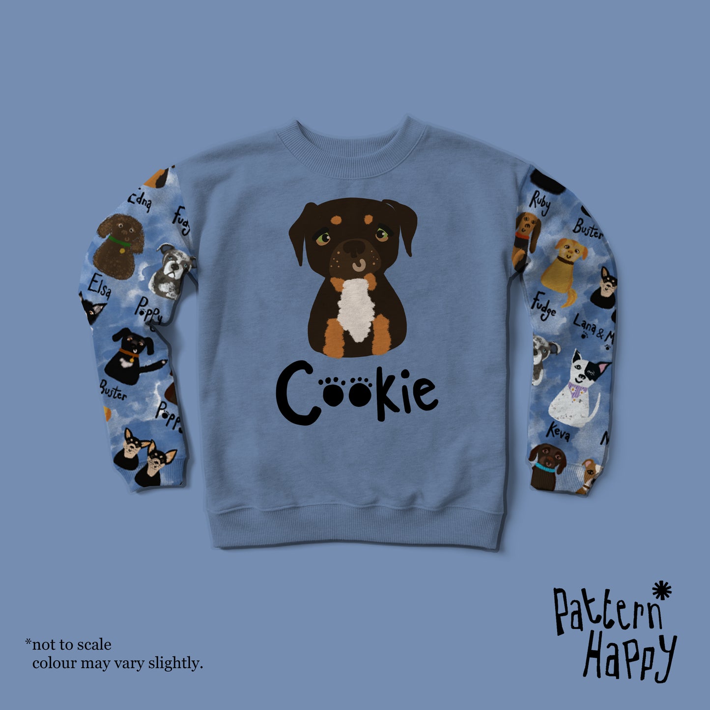 ***NEW COLLECTION DOGS!! on teal - 0.5 Metres