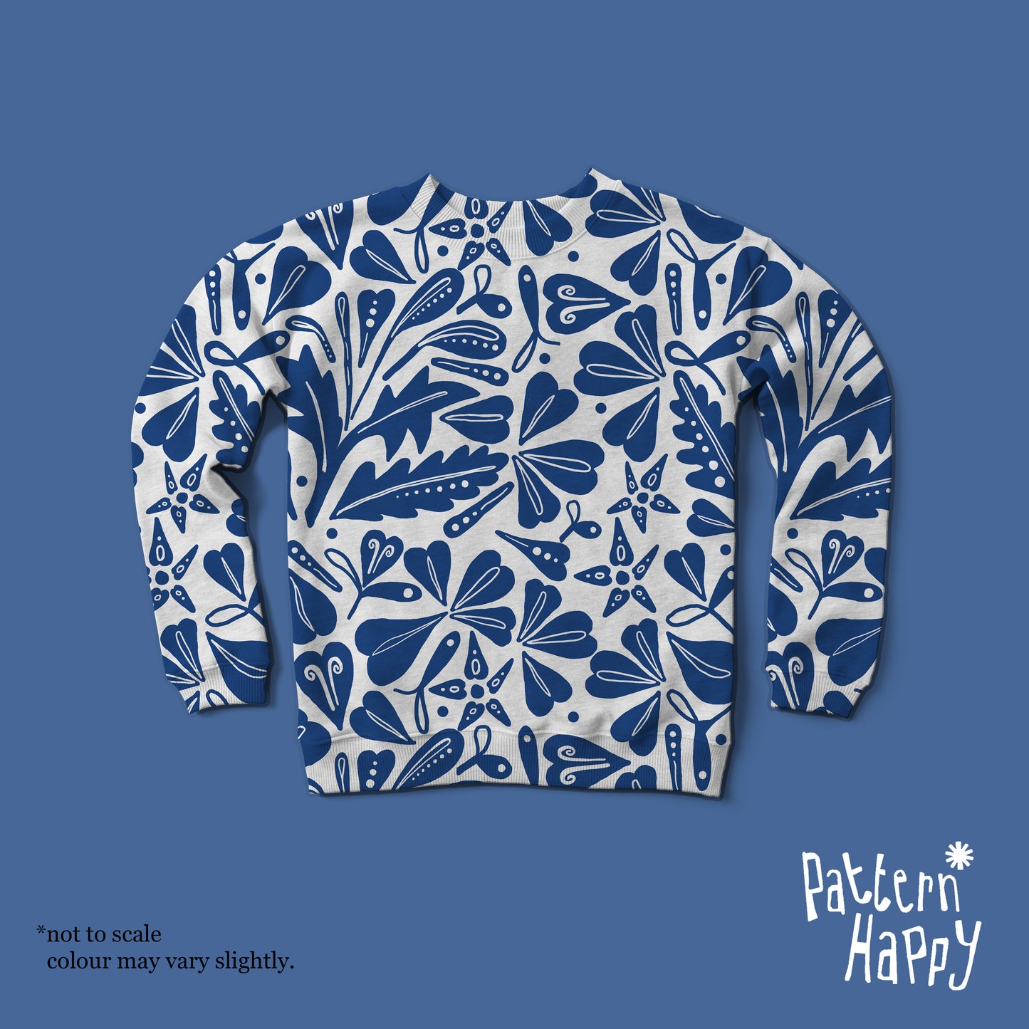 Greek Flowers blue on teal - 0.5 Metres