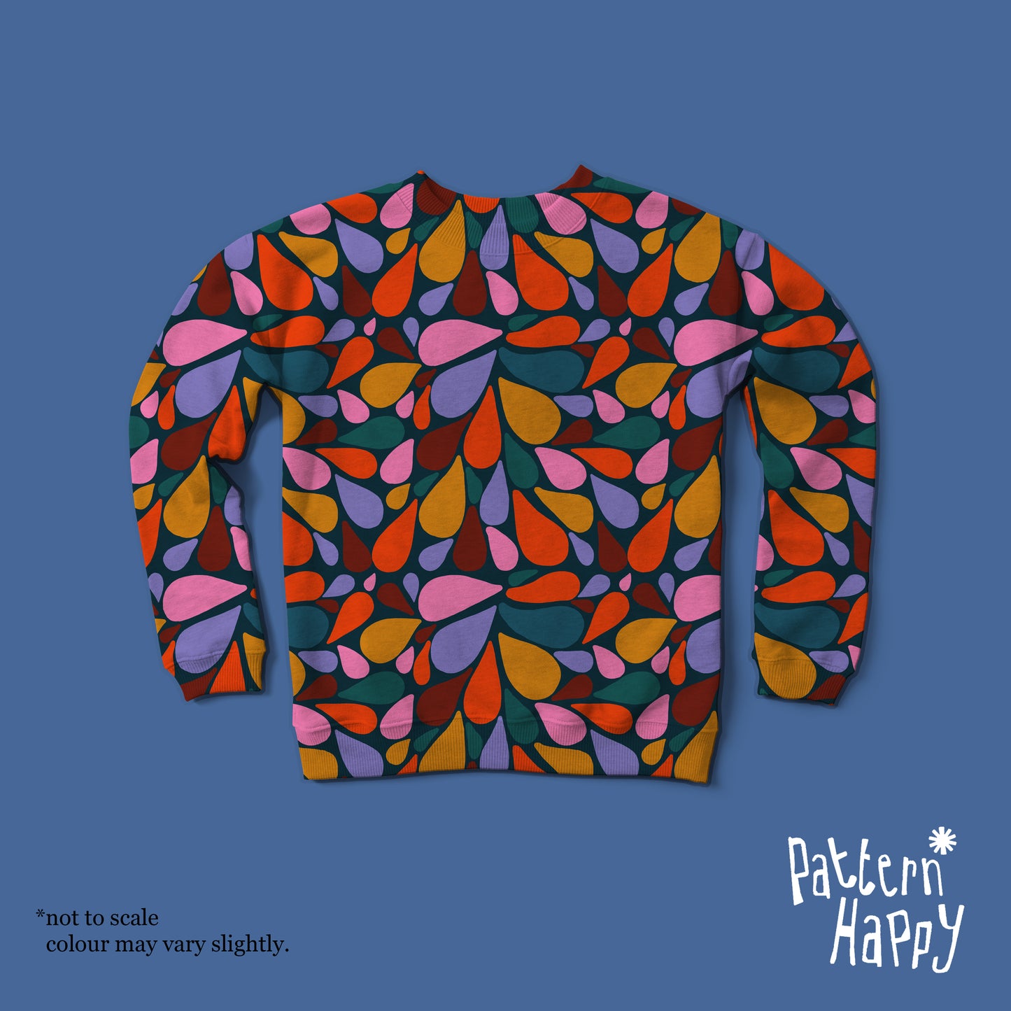 *****NEW COLLECTION Raindrops on teal - 0.5 Metres