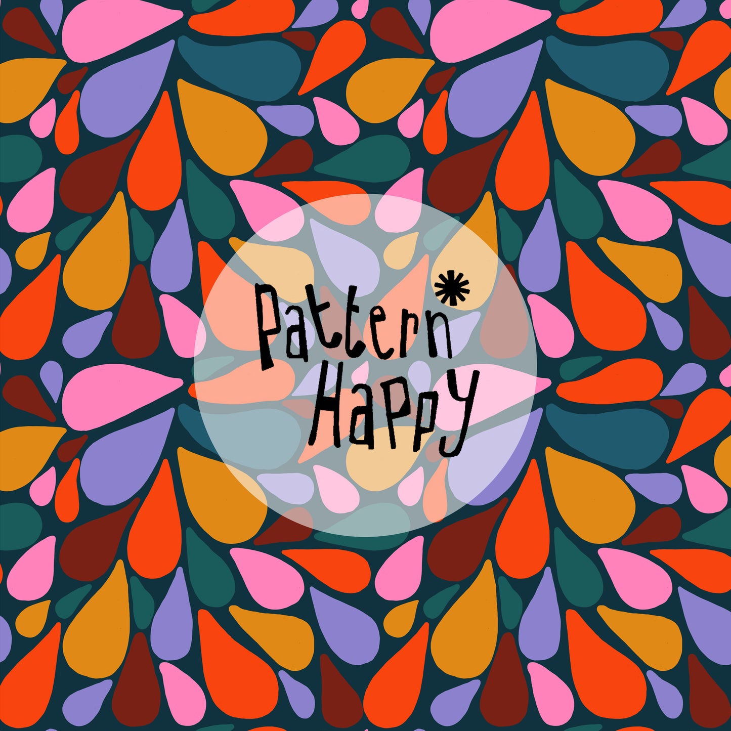 *****NEW COLLECTION Raindrops on teal - 0.5 Metres