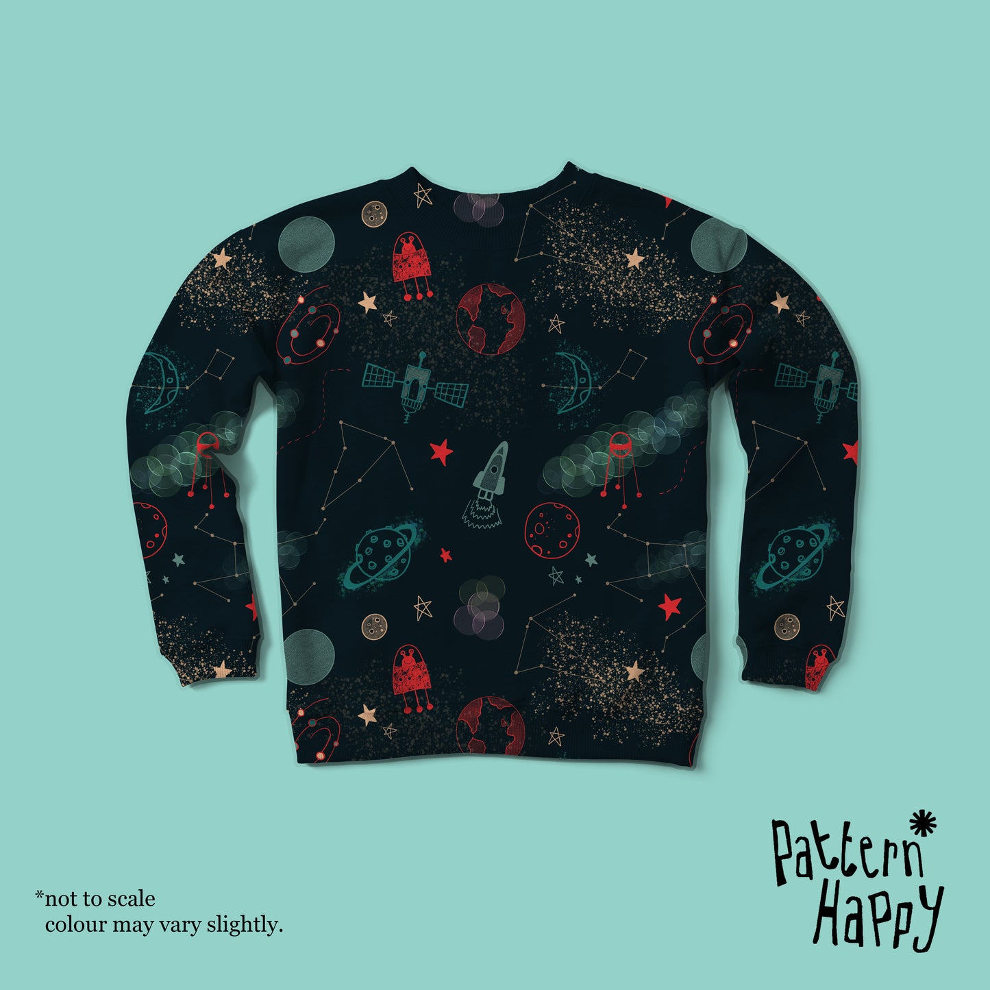 **NEW COLLECTION* Space on black- 0.5 Metres