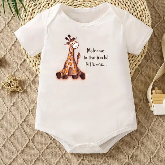 ****NEW COLLECTION Baby Giraffe on white - 50cm x 75cm panel