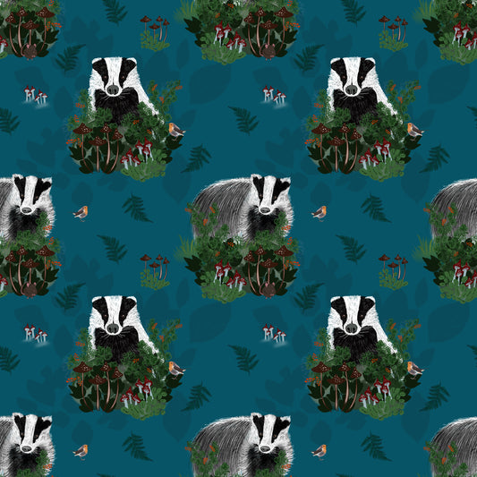 ****** NEW COLLECTION Badgers on teal