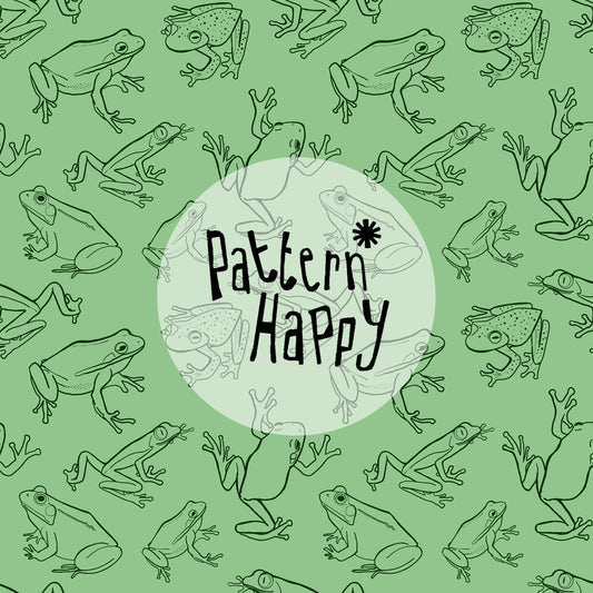 **NEW COLLECTION*- 0.5 Metres- Deep green frogs on green