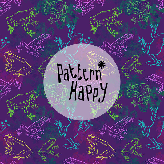 **NEW COLLECTION*- 0.5 Metres- Frogs on purple